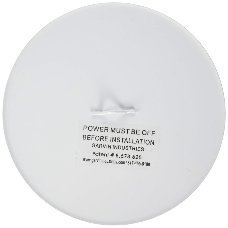 Garvin CBC-800 Recessed Blank-Up Cover Plate, 8-Inch Diameter, Steel, White - Image 2